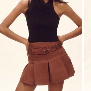 Anthropologie Maeve Belted Skort